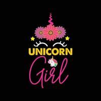 Licorne fille vecteur T-shirt conception. Pâques T-shirt conception. pouvez être utilisé pour impression tasses, autocollant conceptions, salutation cartes, affiches, Sacs, et t-shirts