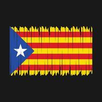 pinceau drapeau catalogne vecteur