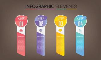 modèle de zone de texte moderne, infographie de bannière vecteur