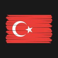 brosse drapeau turquie vecteur