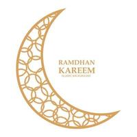 élégant croissant lune mandala conception. abstrait style illustration pour arrière-plan, couverture, bannière. Ramadan kareem vecteur