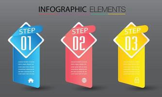 modèle de zone de texte moderne, infographie de bannière vecteur