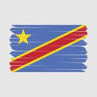 pinceau drapeau république congo vecteur