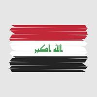 brosse drapeau irak vecteur