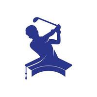 le golf académie vecteur logo conception modèle.