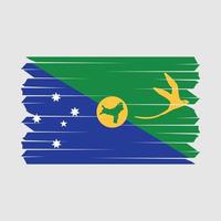 brosse de drapeau des îles de noël vecteur