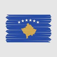 brosse drapeau du kosovo vecteur