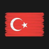 brosse drapeau turquie vecteur