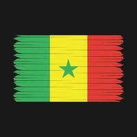 pinceau drapeau sénégal vecteur