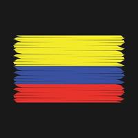 brosse drapeau colombie vecteur