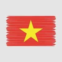 brosse drapeau vietnamien vecteur