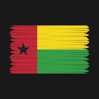 pinceau drapeau guinée bissau vecteur