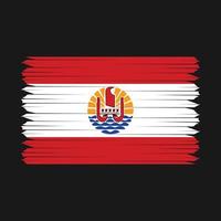 pinceau drapeau polynésie française vecteur