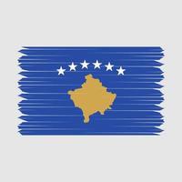 brosse drapeau du kosovo vecteur