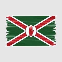 pinceau drapeau irlande du nord vecteur