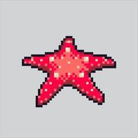 pixel art étoile de mer. pixélisé étoile de mer animal. corail récif étoile de mer pour le pixel art Jeu et icône pour site Internet. vieux école rétro. vecteur