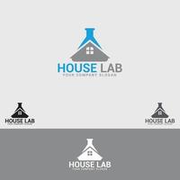 modèle de vecteur de conception de logo maison-laboratoire