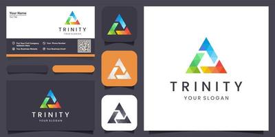 trinité icône vecteur logo modèle illustration conception.