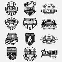 badges et logos de club de rugby vecteur