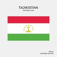 drapeau national du tadjikistan vecteur