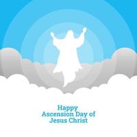 joyeux jour de l'ascension de jésus christ vecteur