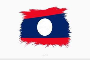 grunge drapeau de Laos, vecteur abstrait grunge brossé drapeau de Laos.