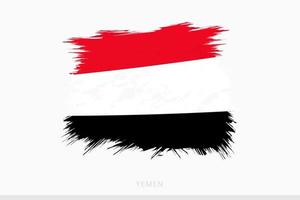 grunge drapeau de Yémen, vecteur abstrait grunge brossé drapeau de Yémen.
