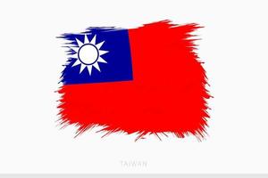grunge drapeau de Taïwan, vecteur abstrait grunge brossé drapeau de Taïwan.