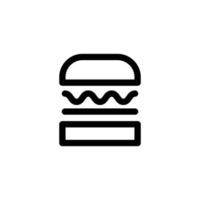 Burger nourriture signe symbole. vecteur illustration sur blanc Contexte