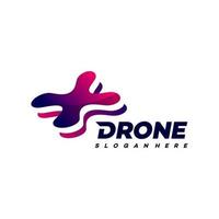Facile drone logo vecteur illustration