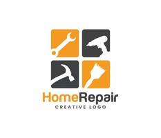 maison réparation logo ou Accueil un service logo vecteur