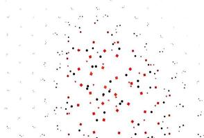 modèle vectoriel rouge clair avec cristaux, cercles, carrés.