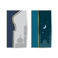 mosquée adaptée pour le ramadan et la salutation de l'Aïd, l'arrière-plan, la célébration islamique. bannière de fond islamique vecteur