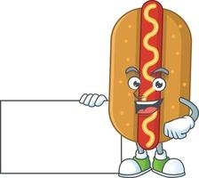 dessin animé personnage de Hot-dog vecteur