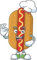 dessin animé personnage de Hot-dog vecteur