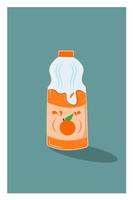 illustration vectorielle de bouteille de jus d & # 39; orange vecteur