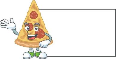 dessin animé personnage de tranche de Pizza vecteur