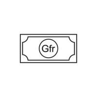 république de Guinée devise symbole, guinéen franc icône, gnf signe. vecteur illustration
