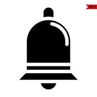 icône de glyphe de cloche vecteur