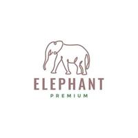 faune animal géant l'éléphant en marchant ligne art moderne minimal logo conception vecteur