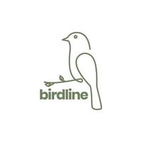 Colombe Pigeon féminin minimaliste ligne art moderne logo conception vecteur