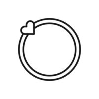 modifiable de bague icône, ligne art icône en utilisant pour présentation, site Internet et application vecteur