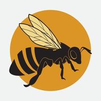 icône de conception d'illustrations de logo d'abeille vecteur