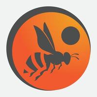 icône de conception d'illustrations de logo d'abeille vecteur