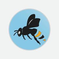 icône de conception d'illustrations de logo d'abeille vecteur