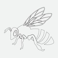 icône de conception d'illustrations de logo d'abeille vecteur