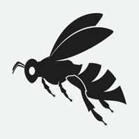 icône de conception d'illustrations de logo d'abeille vecteur