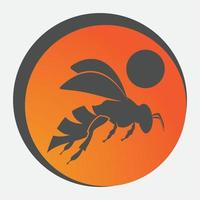 icône de conception d'illustrations de logo d'abeille vecteur