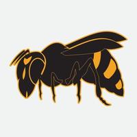 icône de conception d'illustrations de logo d'abeille vecteur