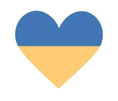 Ukraine drapeau icône dans forme de cœur. enregistrer Ukraine concept. vecteur plat illustration